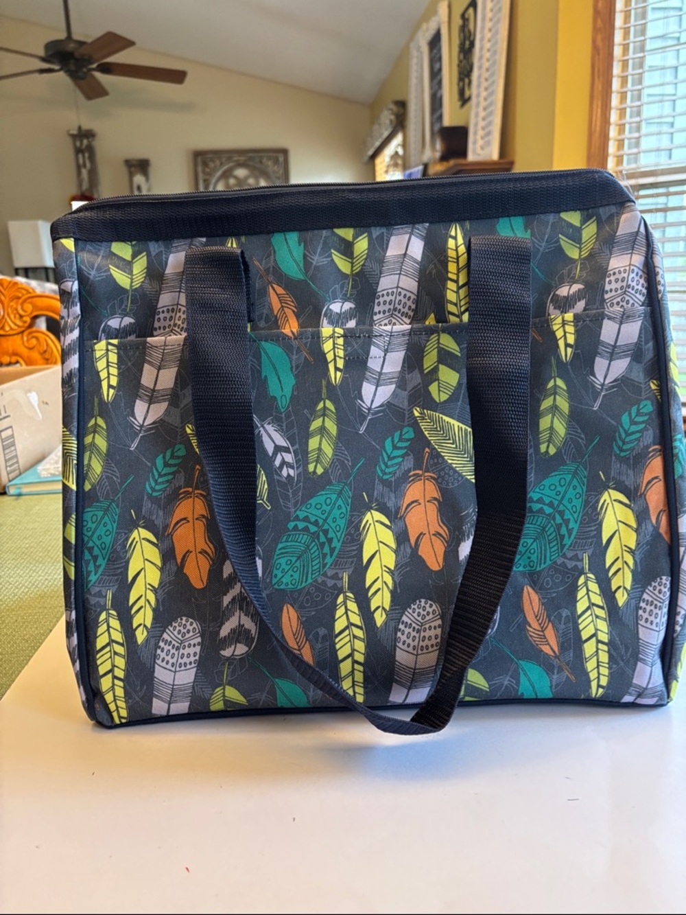 Thirty One Carry-All Tote Bag Hard Bottom Multi Compartment NWOT - Picture 2 of 8